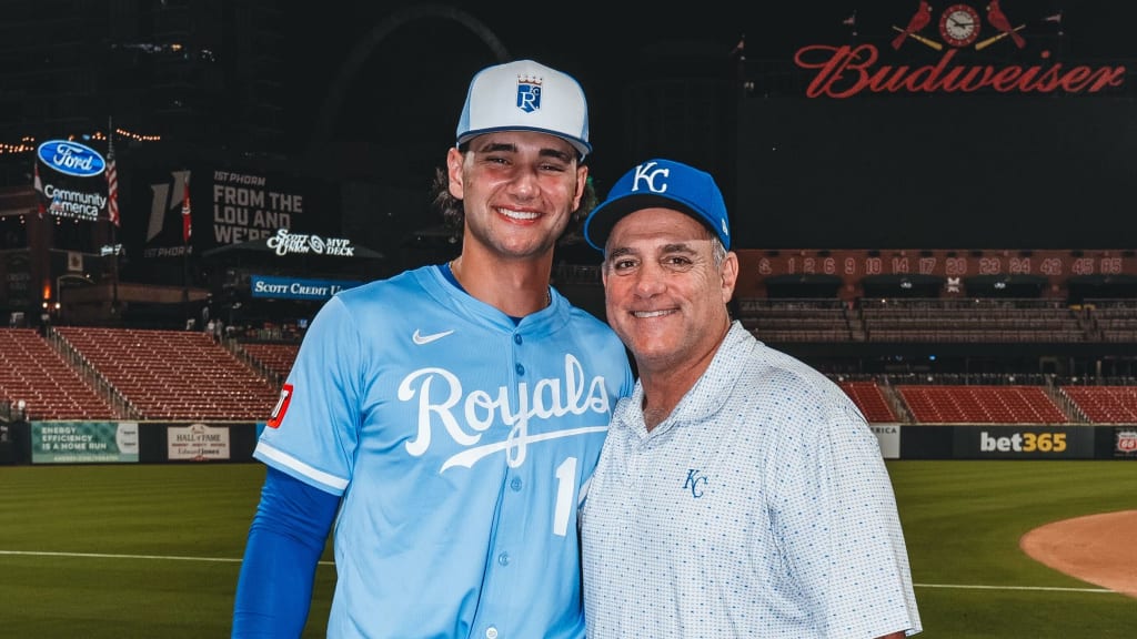 Jac Caglianone and Jeff on his MLB debut night.