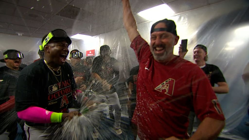 Arizona catcher Gabriel Moreno leaves Game 2 of Wild Card Series after  backswing hits his helmet