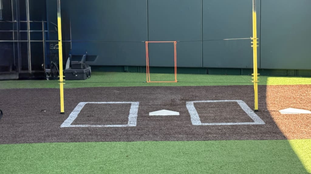 Royals' physical strike zone in the Kauffman Stadium bullpen