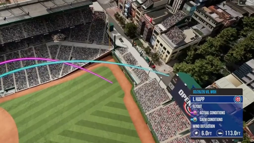 Wind was the difference between Happ hitting one onto Waveland or an easy flyout to left.