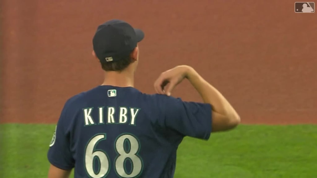 George Kirby Game Used Jersey - ALDS Game 3 (7.0 IP, 5 K, 0 R