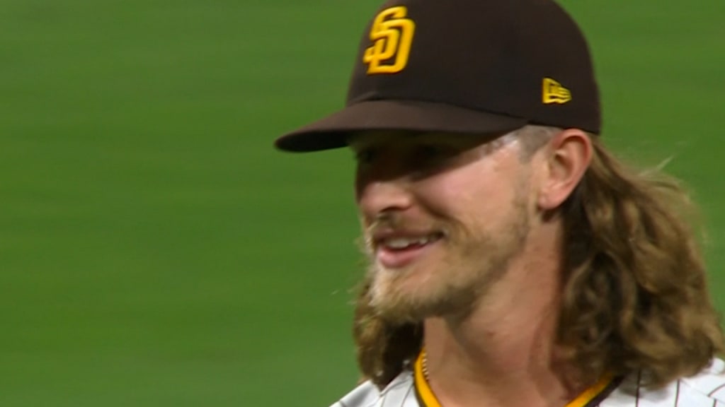 San Diego Padres' Josh Hader reacts after throwing a pitch to a Cleveland  Guardians' batter in the ninth inning of a baseball game Tuesday, June 13,  2023, in San Diego. (AP Photo/Derrick