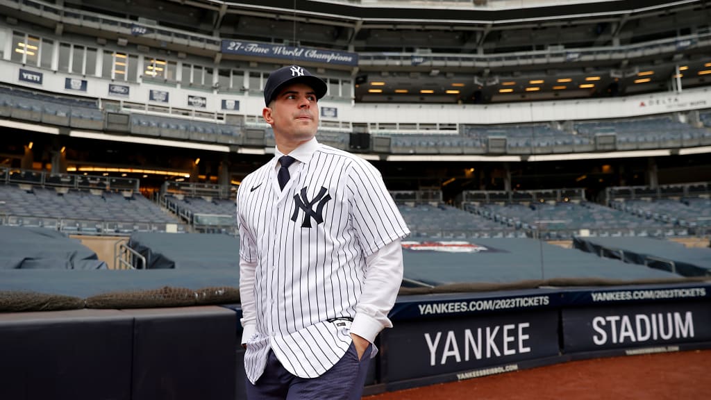 All smiles (and clean-shaven) upon signing his Yankees contract last December, Carlos Rodón was excited to begin a new phase of his career. Following consecutive All-Star campaigns with the White Sox and Giants in ’21 and ’22, respectively, the free-agent left-hander was one of the top pitchers on the market last offseason. (Photo Credit: New York Yankees)