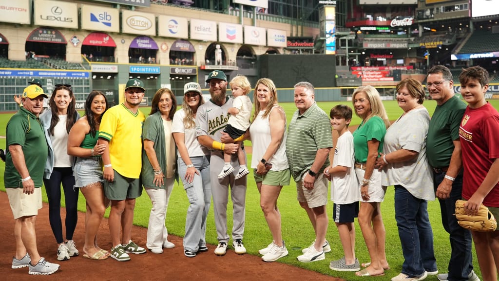 Drew Avans and his extended family and friends at Daikin Park