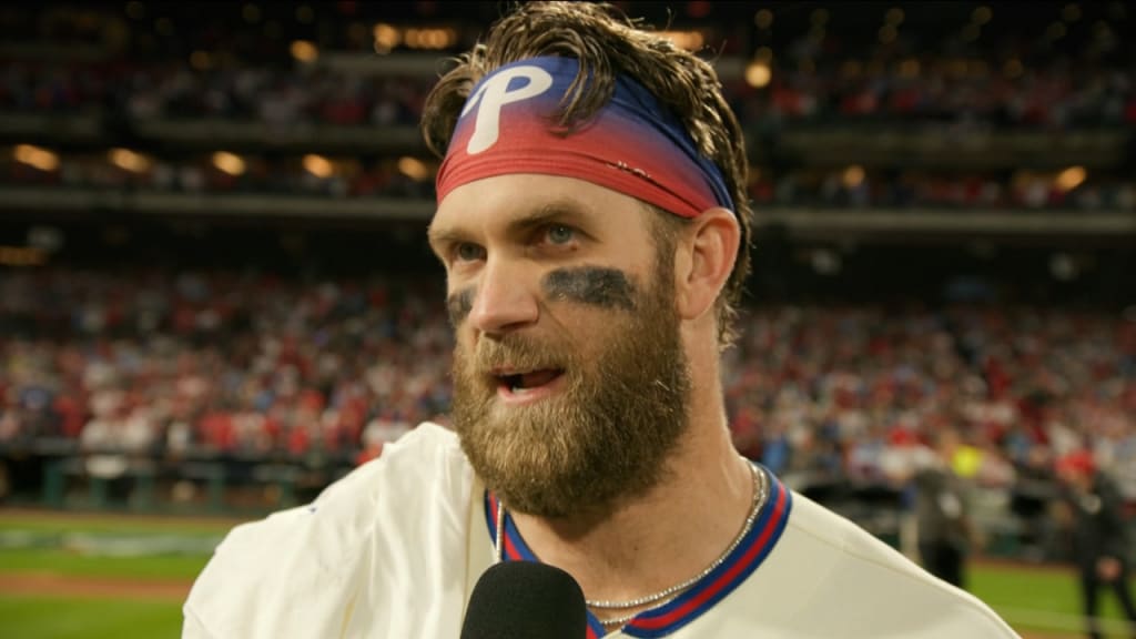You gotta beat the champs to be the champs': Bryce Harper's reaction to  clinching NLCS berth with win over Braves