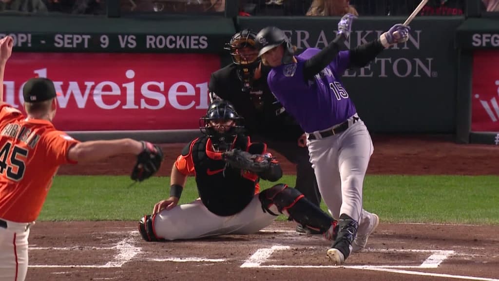 Evan Justice of the Colorado Rockies pitches in his major league