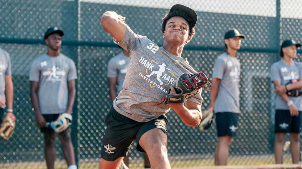 Chase Pollard during the 2026 Hank Aaron Invitational.