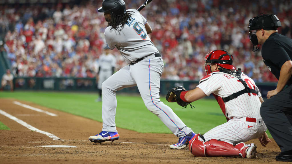 Luis Arraez scratched from Marlins' lineup because of left ankle