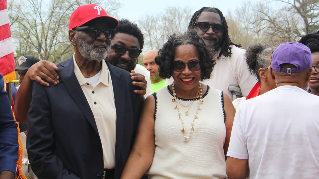John Briggs with some of his family after the ribbon cutting: Julian, Renvy and Jalen.