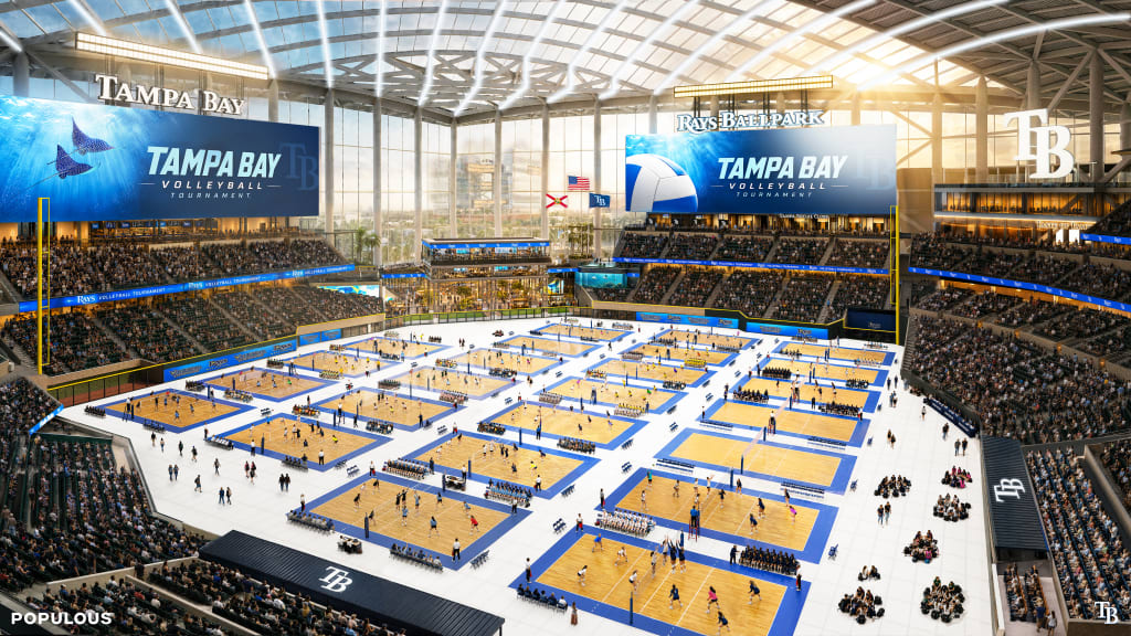 A rendering of the Rays' new ballpark hosting a volleyball tournament. (Tampa Bay Rays)
