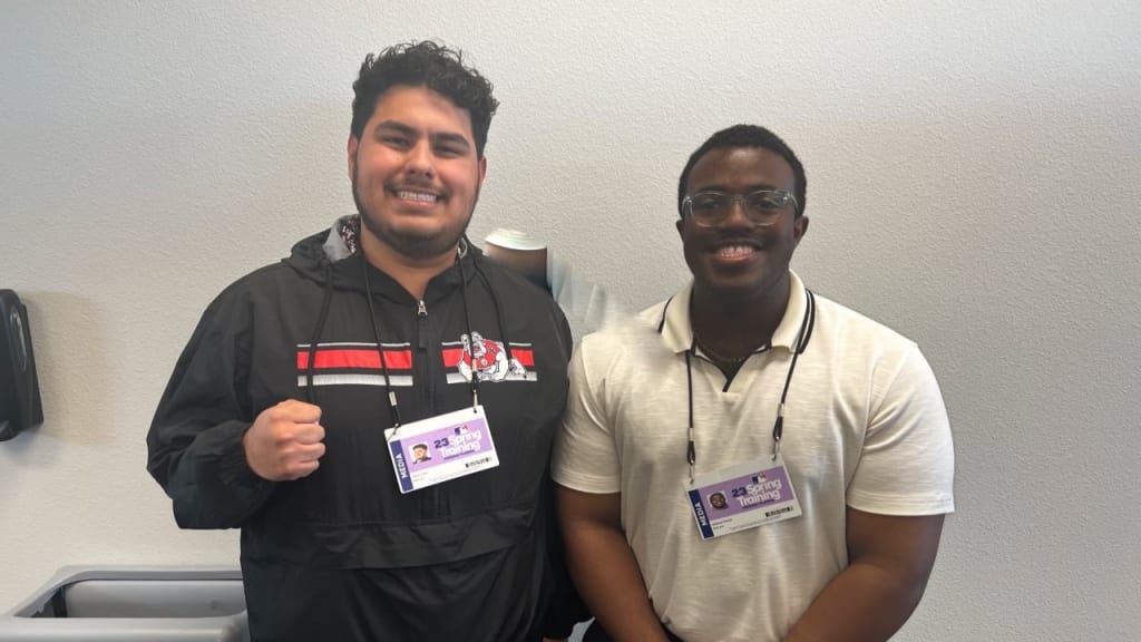 MLB's Content Diversity Fellows, Jesús Cano (left) and Matthew Ritchie.