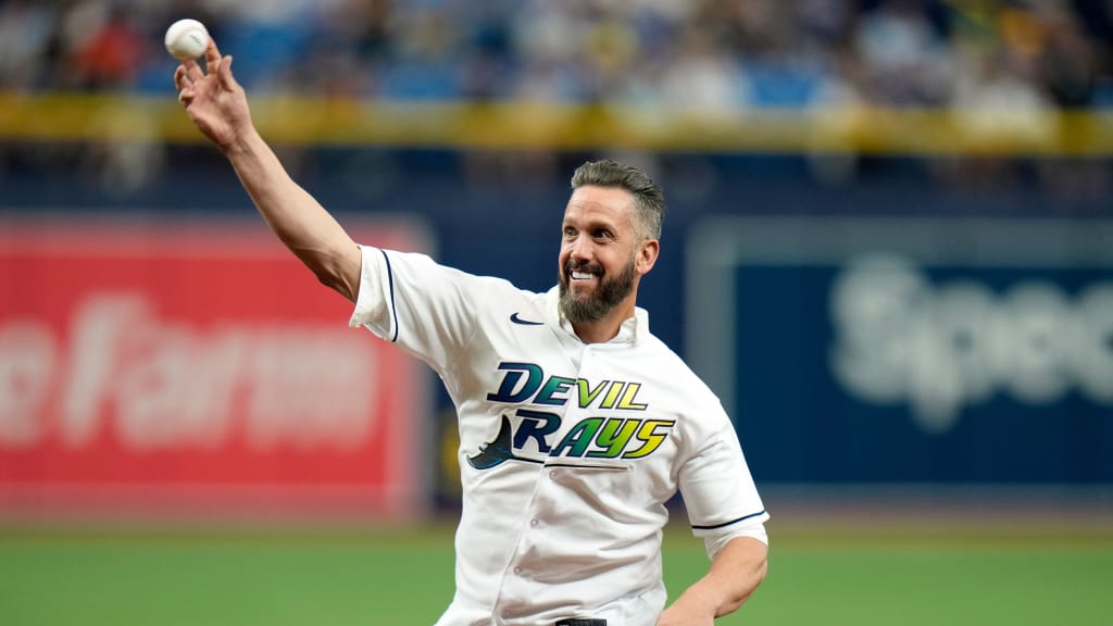 James Shields throws out first pitch on Rays Opening Day 2023