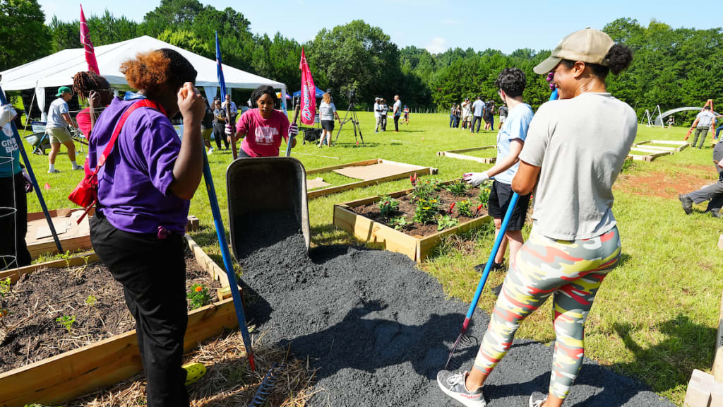 The project is an affordable housing community with an urban farm at its center.