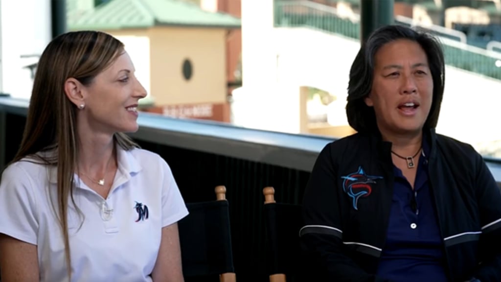 Two women sit for an interview