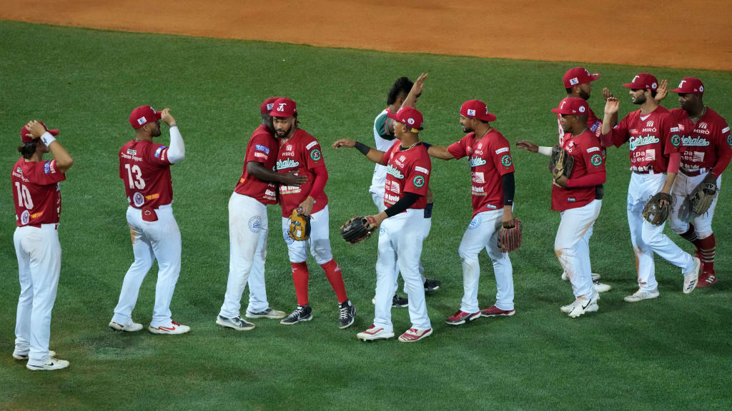 Panama's players celebrate after defeating Puerto Rico.
