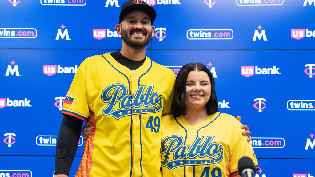 Pablo and Kaylee López sporting their "Pablo" jerseys