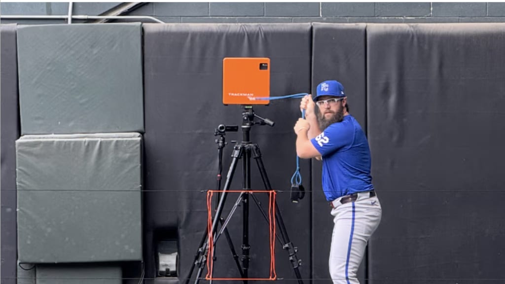 Randy Dobnak with Kansas City's Trackman machine