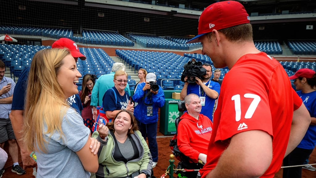 Philadelphia Phillies slugger Rhys Hoskins, his wife Jayme and their dog  Rookie, all longtime Muscular Dystrophy Association supporters were set to  once, By MDA Team Momentum