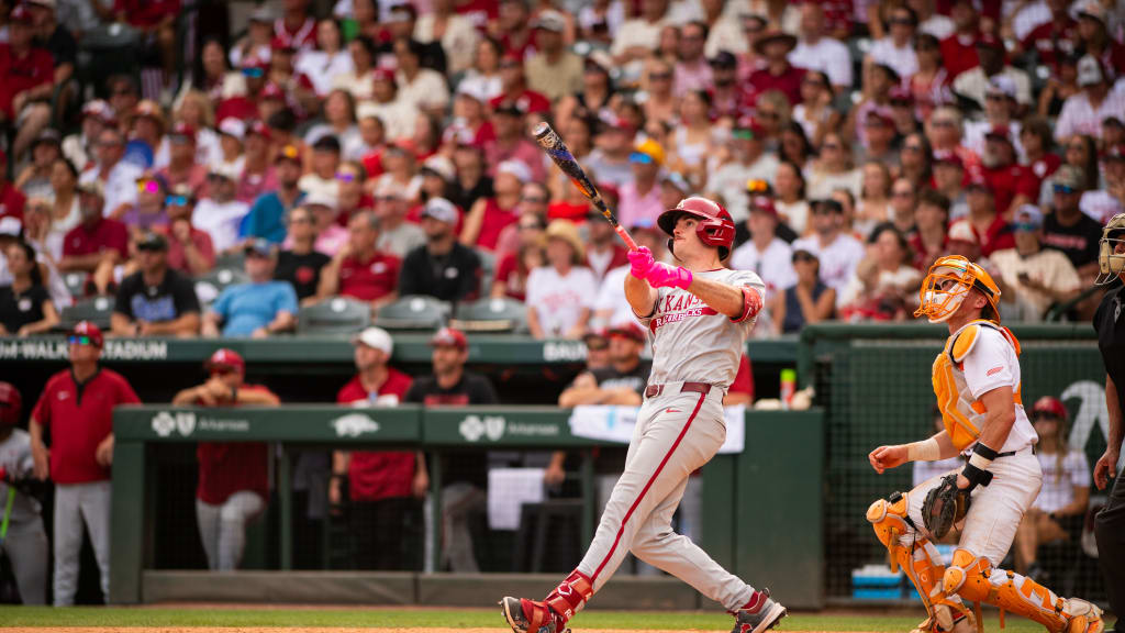 Brent Iredale watches the ball soar. Photo courtesy Arkansas Athletics.