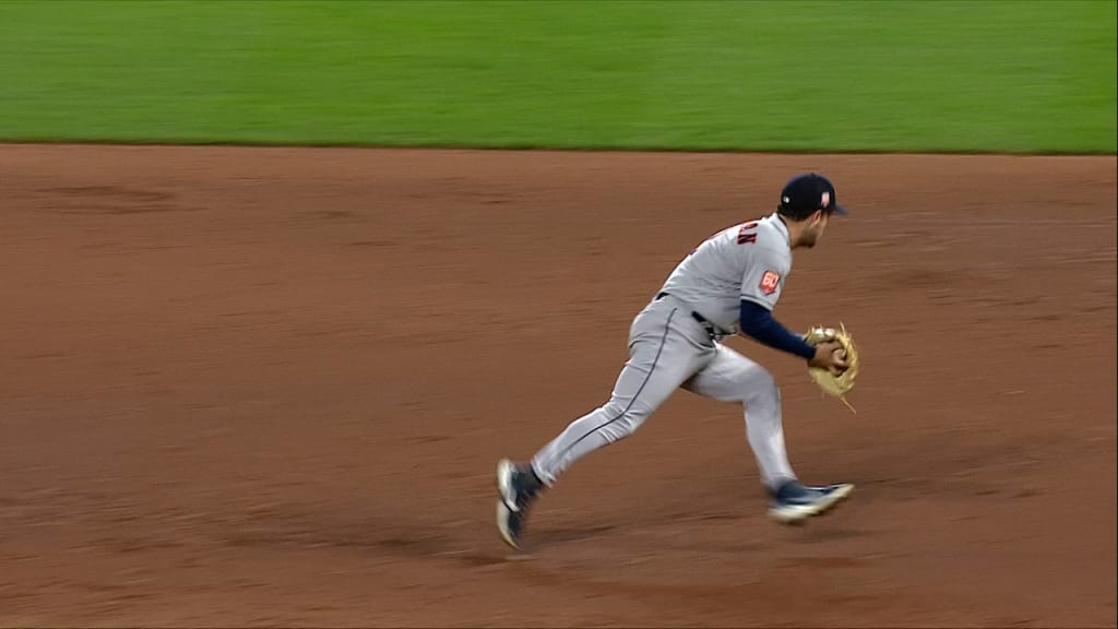 Bregman's off-balance throw