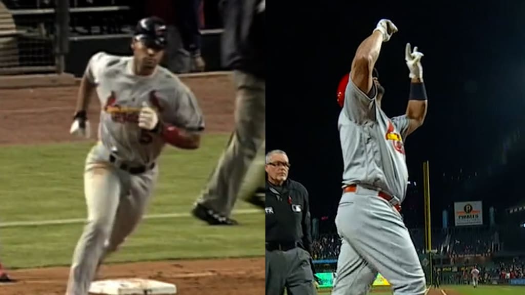 Albert Pujols through the years! Take a look back at his first home run and  other milestone homers! 