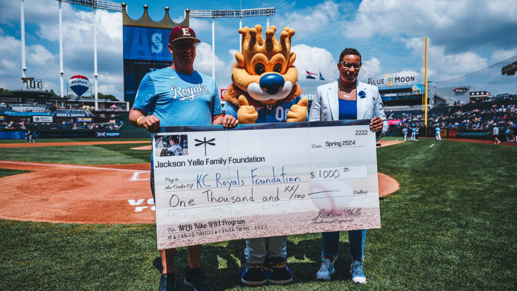 The Jackson Yelle Family Foundation's donation is going to the Kansas City Urban Youth Academy. Credit: Amy Kontras/Royals