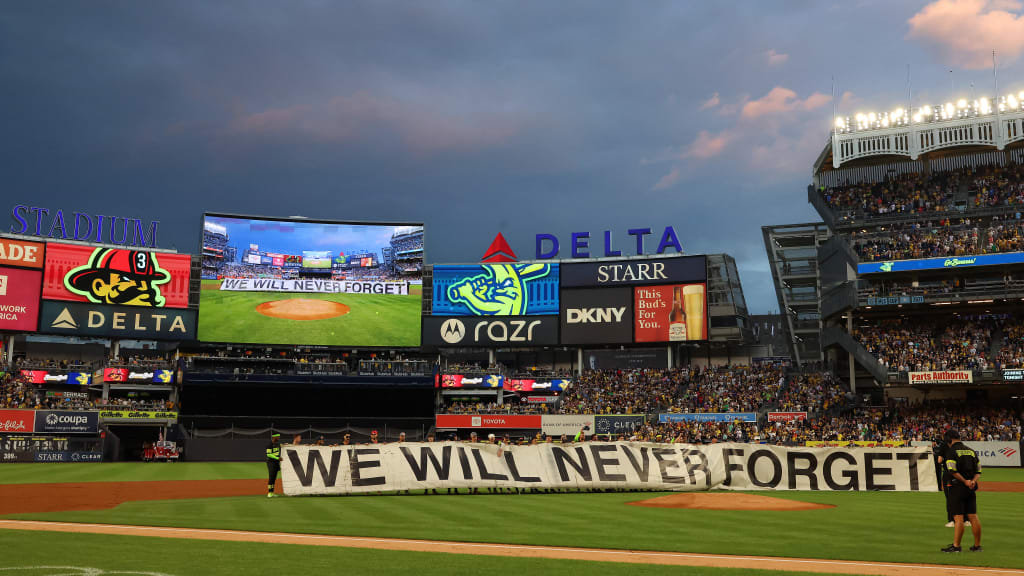 As a member of the Firefighters, who opposed the Bananas at Yankee Stadium, Bridges got to experience and help create unforgettable moments in the Bronx. Visiting just days after the 24th anniversary of 9/11, Bridges and the Firefighters helped recognize real heroes, including Lt. Erik Lahoda, who was at Ground Zero on that fateful day. The players and the actual firefighters took the field holding the banner that hung over the wreckage in the aftermath of the attacks.