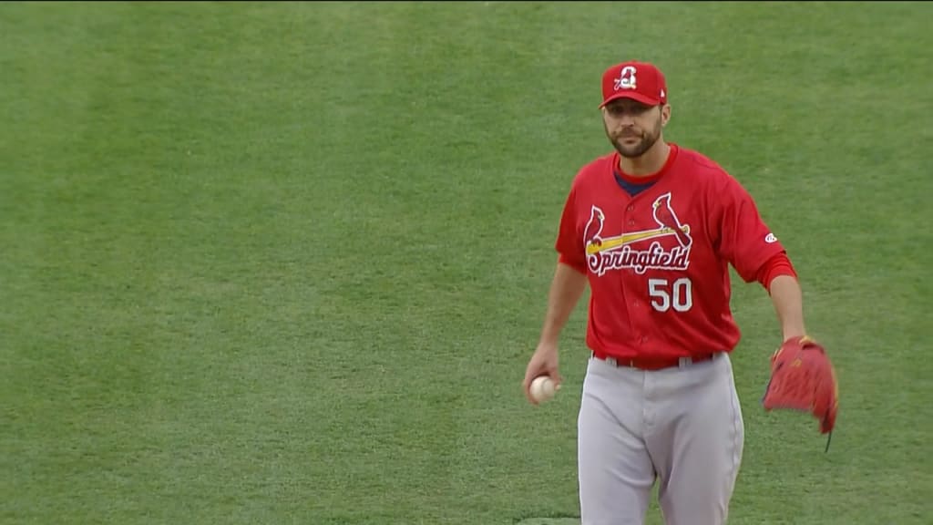 Miami, United States. 19th Mar, 2023. United State's starting pitcher Adam  Wainwright (50) prepares to pitch in the first inning against Cuba at the  2023 World Baseball Classic semifinal game in Miami