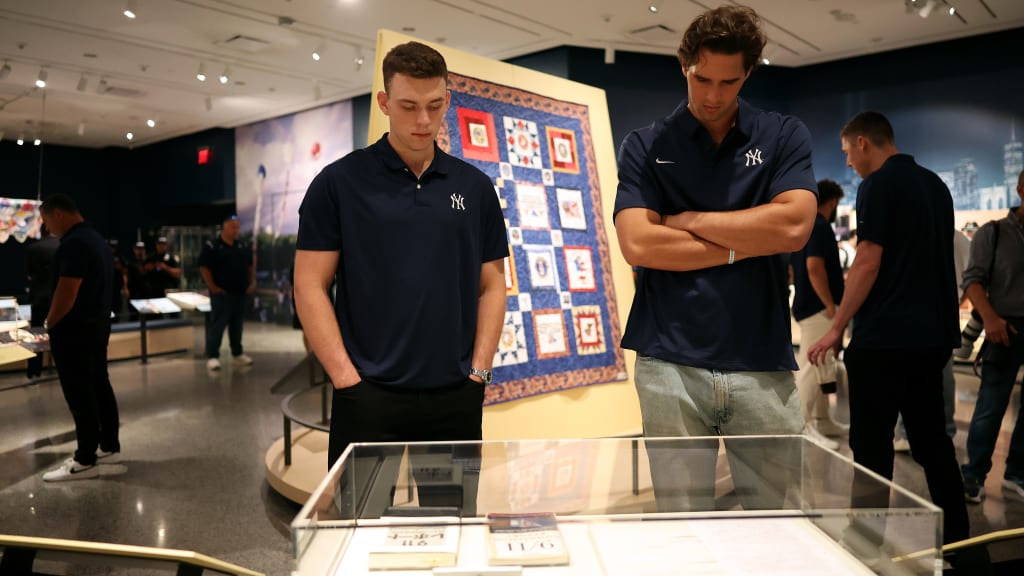 Trips to FDNY firehouses as well as the National September 11 Memorial & Museum provided the Yankees with an opportunity to reflect on the heroic acts of bravery that took place 25 years ago. The younger players, in particular, gained a new perspective on the sacrifices made by so many. “For a guy like me who was so young when it all happened, you just think of it as this one terrible tragedy,” Rice (above L) said after visiting the 9/11 Museum. “But when you go and you see all the different people and you can literally look at their faces on the wall and hear some of their own stories, I feel like that’s really powerful.”