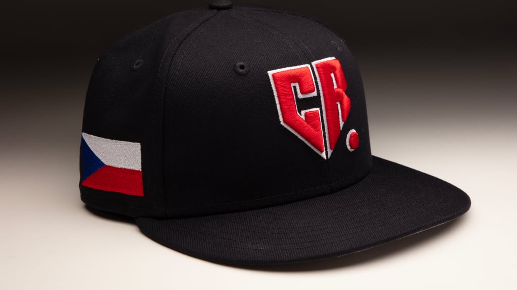 Ondřej Satoria's cap in the Hall of Fame. Milo Stewart Jr./National Baseball Hall of Fame and Museum.