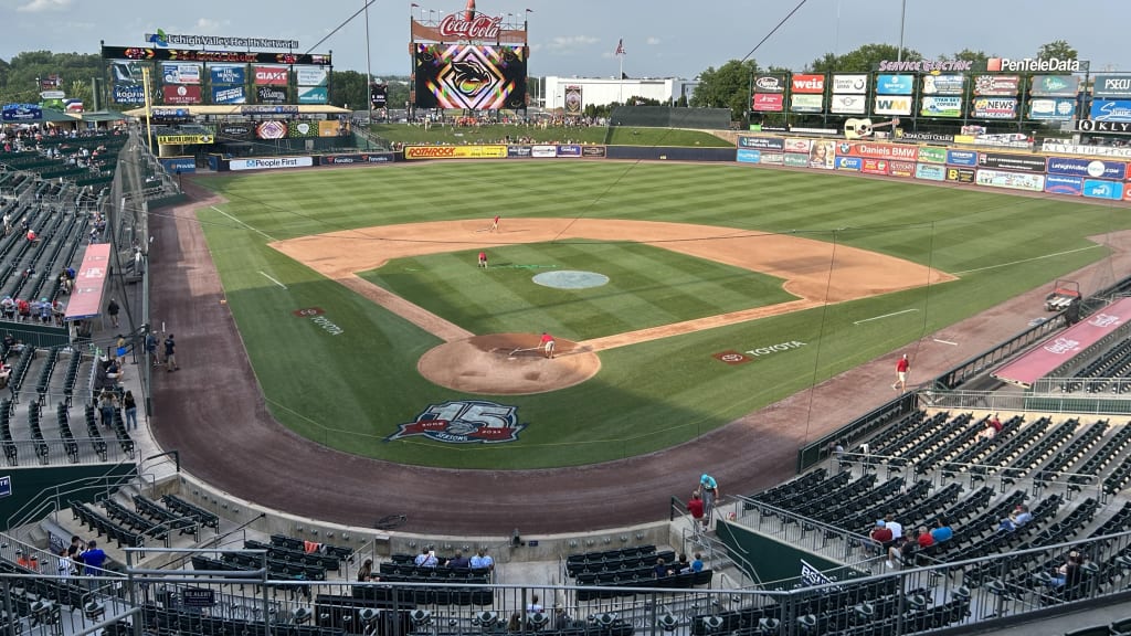 The view from the Coca-Cola Park press box, where Chryst can be found whenever the IronPigs are playing.
