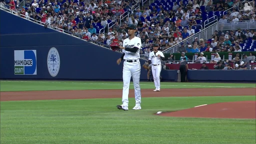 The MLB playoffs are back, so obviously Marlins Man is there 