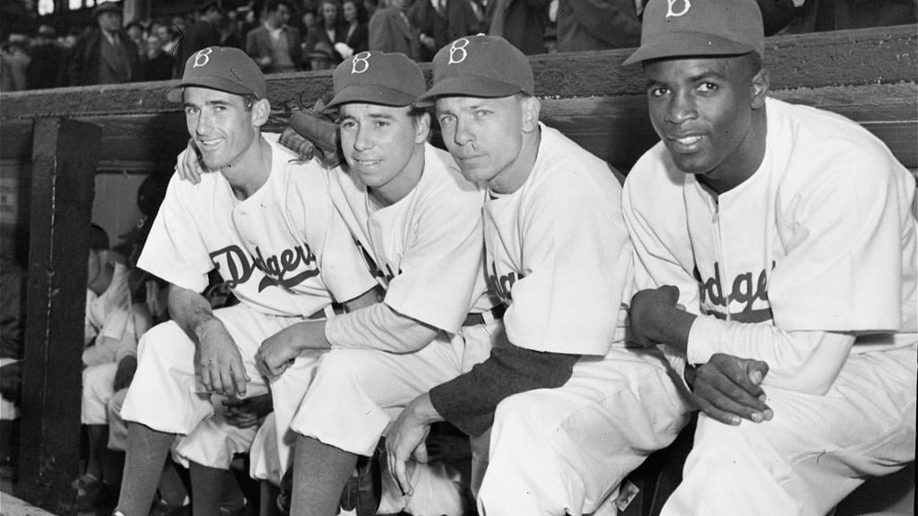 Jackie Robinson and Pee Wee Reese in New York City, NY