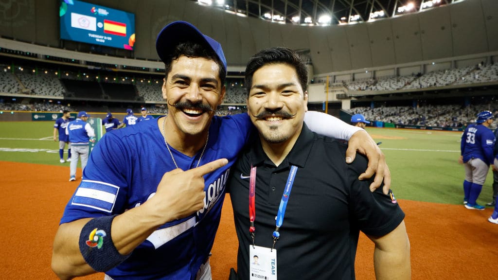 Juan Montes, left, and two glorious mustaches.