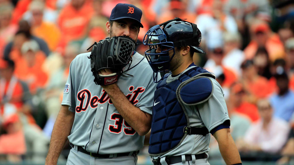 Justin Verlander and Alex Avila during the 2014 season