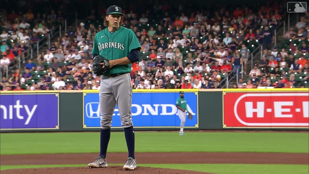 Logan Gilbert Seattle Mariners Unsigned Throws First Inning Pitch Photograph