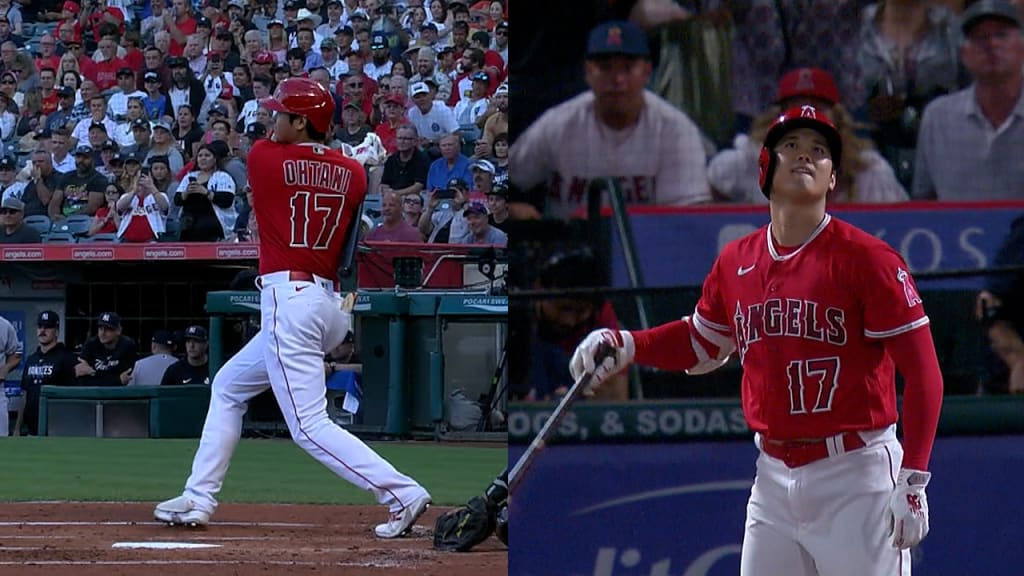 Shohei Ohtani Game Used Alternate Red Jersey from 1st 2 Homerun Game