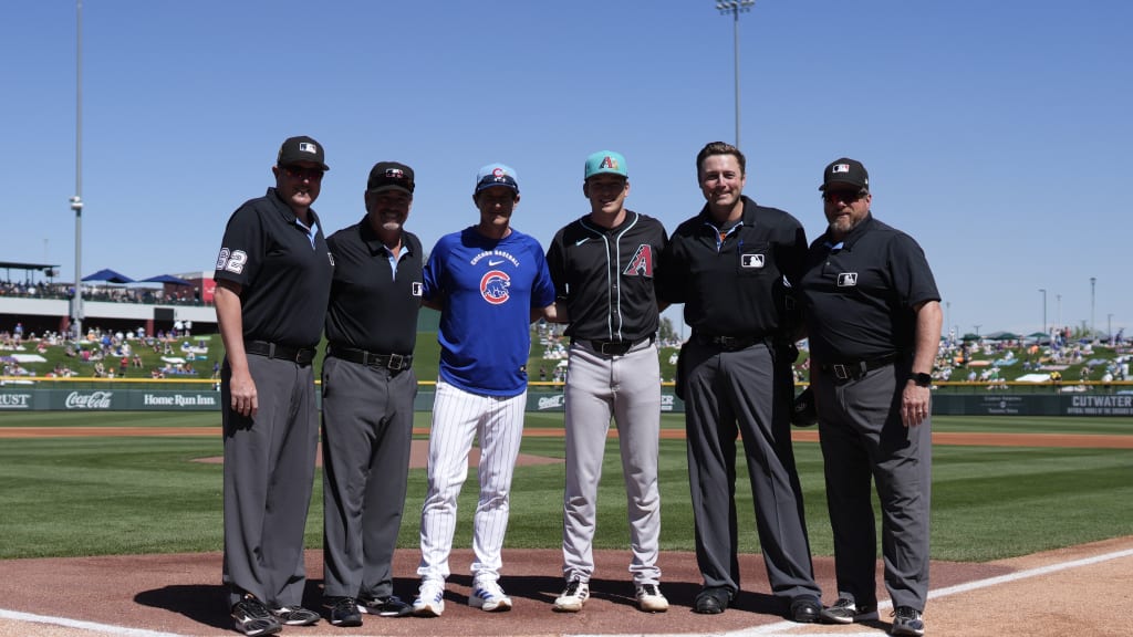 D-backs prospect gets to exchange lineup cards ... with his dad
