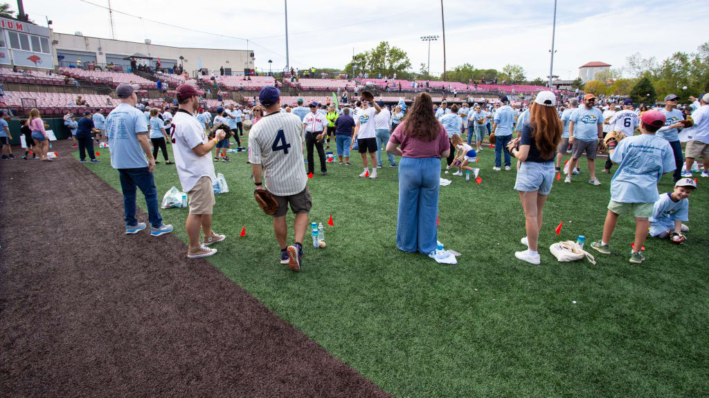 Participants stood three meters -- or just under 10 feet -- apart on the field.
