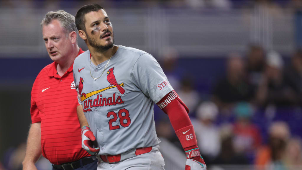 Nolan Arenado hit by pitch, exits with right elbow contusion