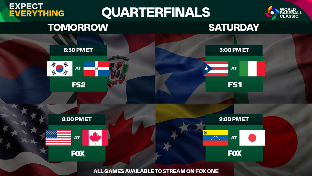 Watch 2026 World Baseball Classic quarterfinals live