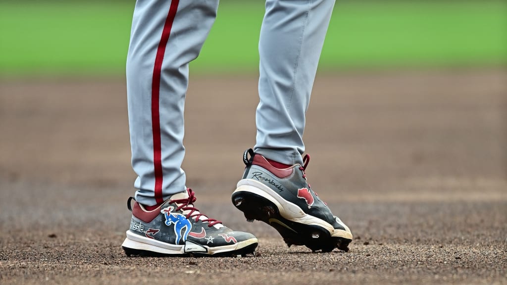 Brent Iredale sporting some Aussie-inspired cleats. Photo courtesy Arkansas Athletics.