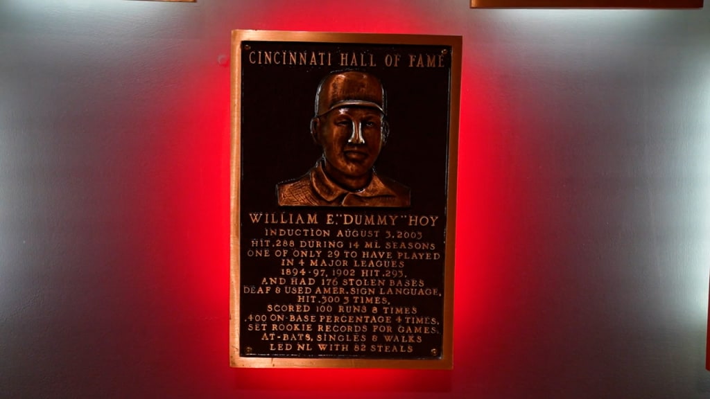 Dummy Hoy's Reds Hall of Fame plaque