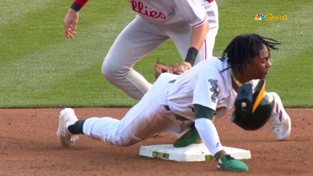 Oakland A's History: Esteury Ruiz steals 42nd base, ties franchise  rookie-record