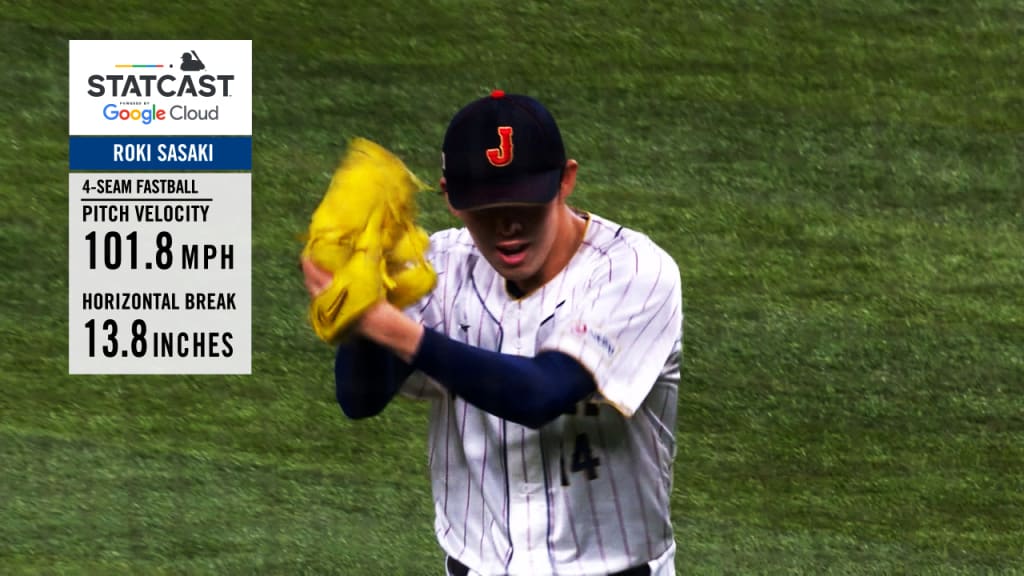 Statcast breaks down Roki Sasaki's pitch arsenal