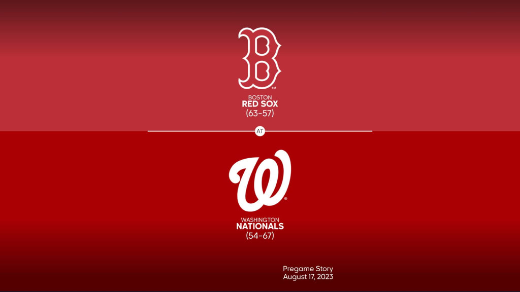 Red Sox at Nationals lineups for August 17, 2023