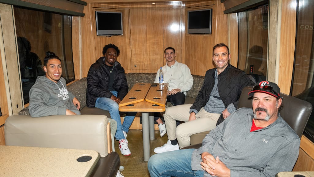 Reds Caravan crew departing Great American Ball Park