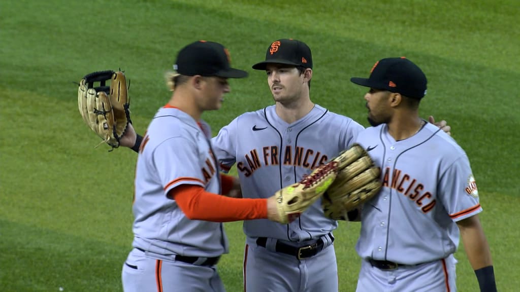 May 28, 2012: Giants shortstop Brandon Crawford leaps over D-backs