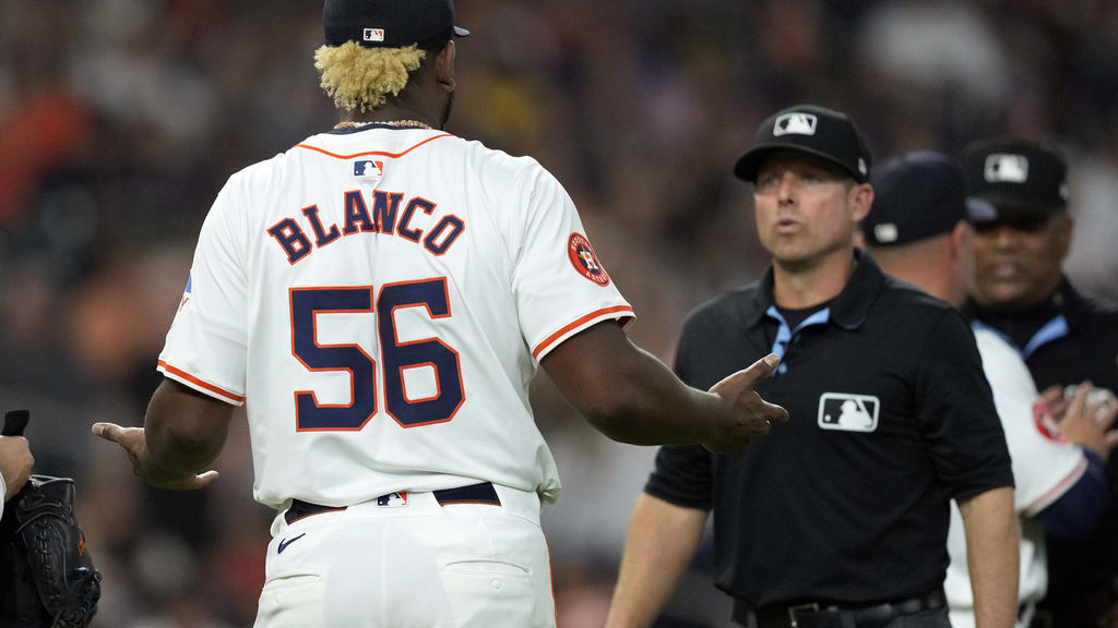Ronel Blanco ejected in the top of the 4th inning