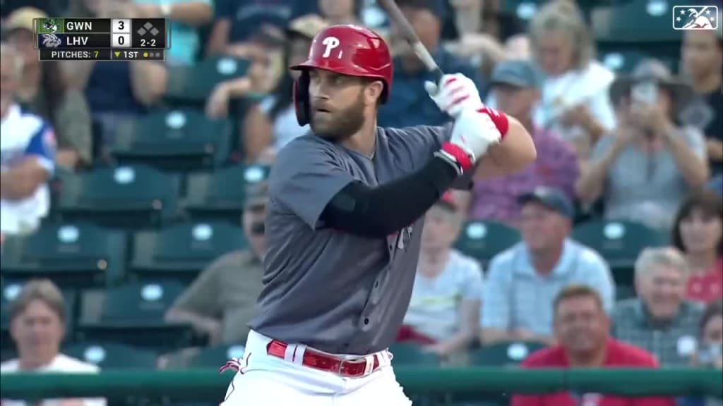 Phillies' Harper homers twice in Triple-A rehab game